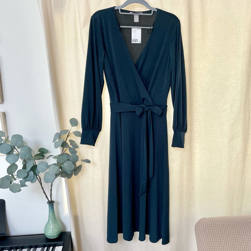 H&M Emerald Green Dress Size M / S Brand New